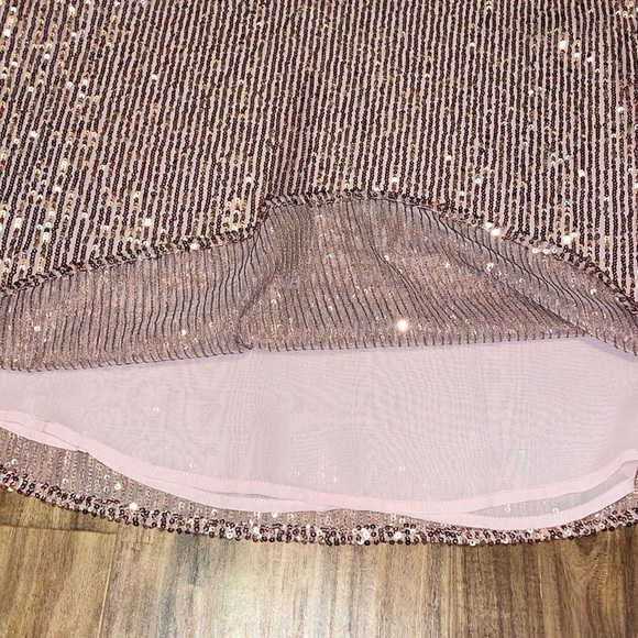 LOFT women’s medium 8 10 blouse Sequin V-Neck tank sleeveless pink shell party - Picture 3 of 6